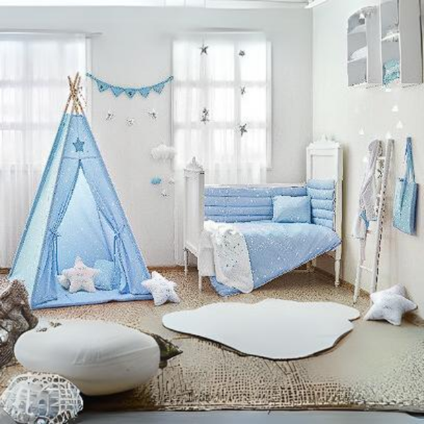 Follow Your Dreams Blue Bebek Arabası Minderi