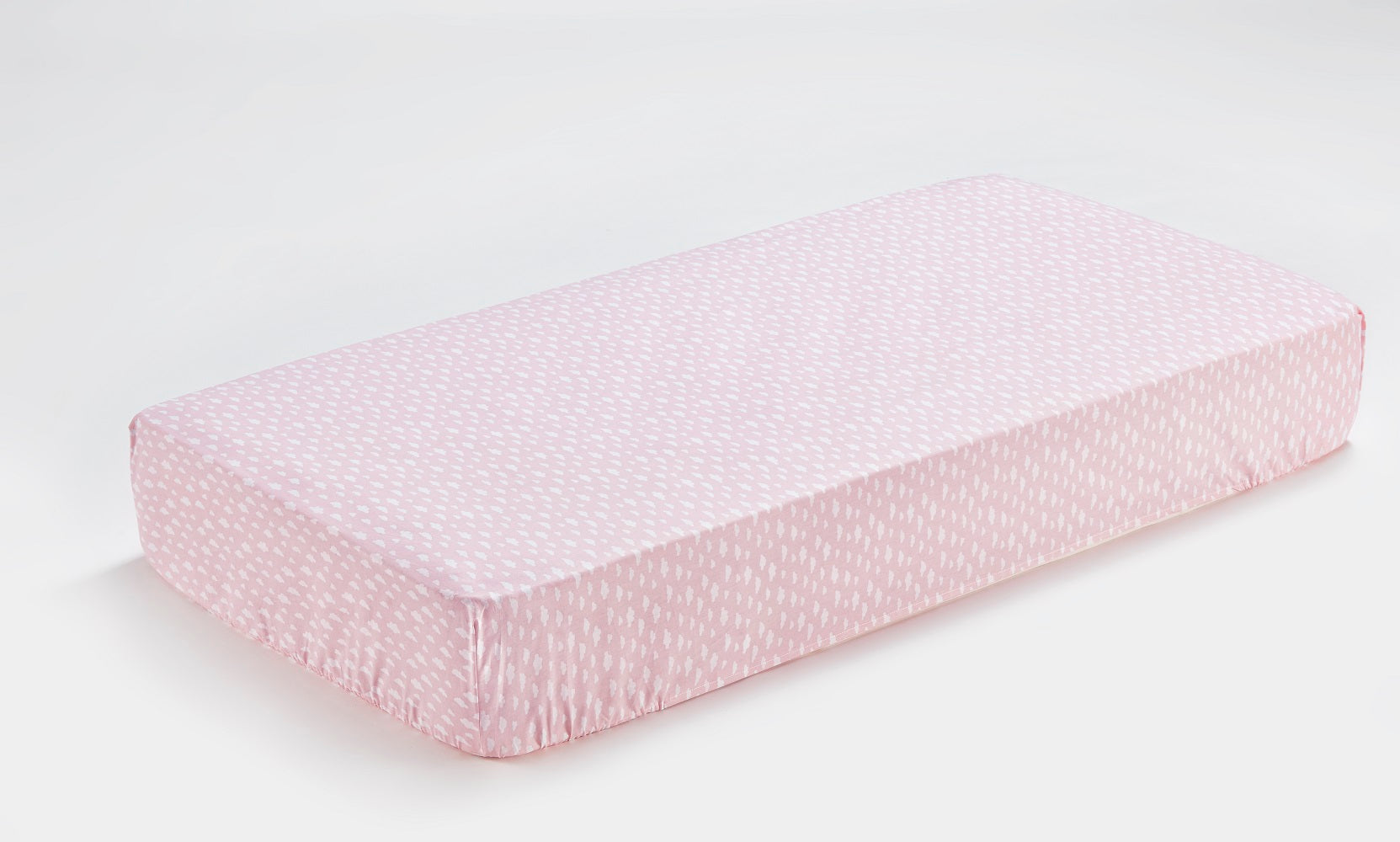 Aybi Baby %100 Pamuk OEKO-TEX Sertifikalı 70*130 cm Lastikli Bebek Çarşafı - Pembe Bulutlu